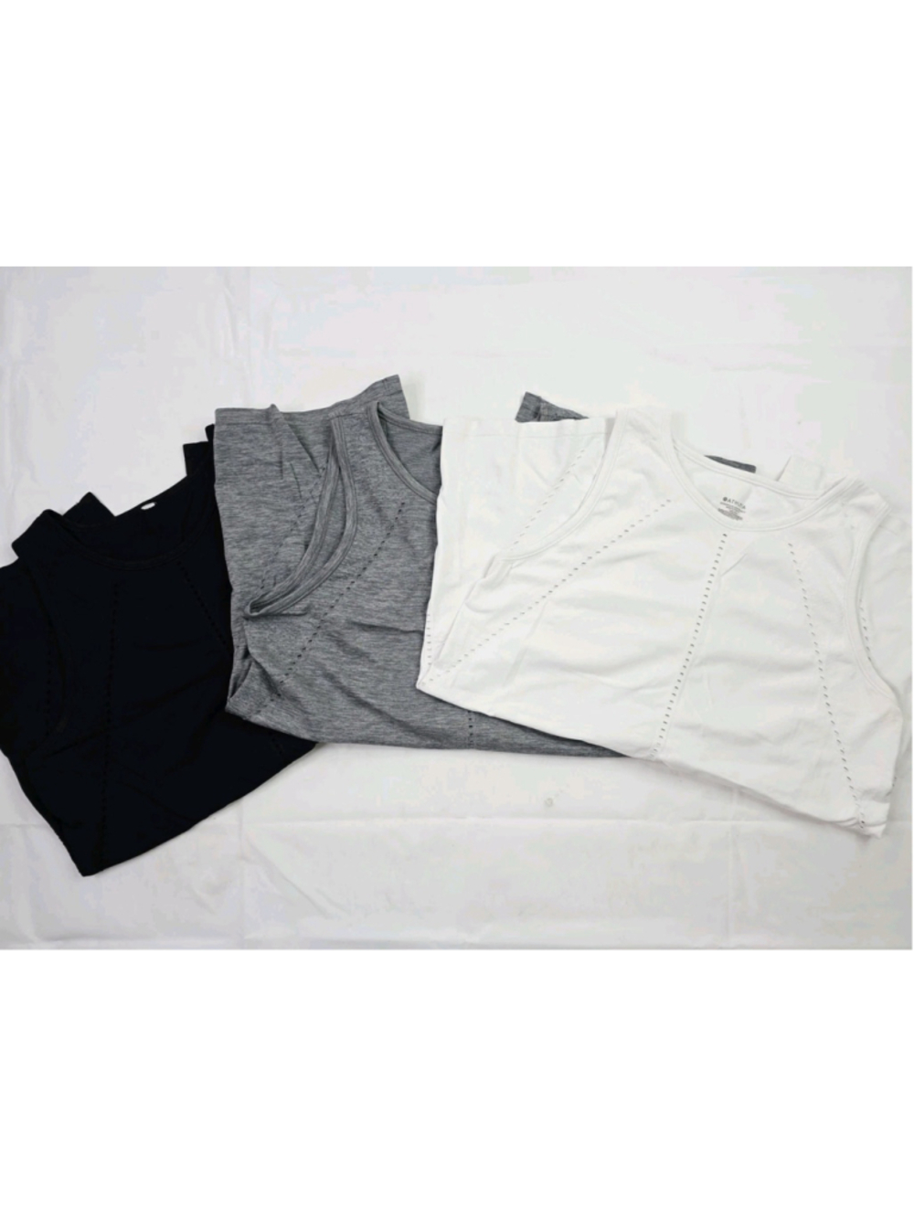 Lot Of 3 Athleta Foothill Seamless Nylon Stretch Split Back Tank Top Size S